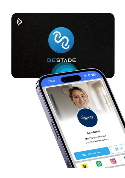 Nfc ve Qr Kod Özellikli Temassız Dijital Kartvizit Kişiselleştirilebilir fiyatları