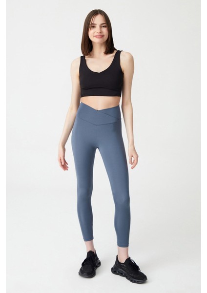 Antrasit Çapraz Bel Detaylı Tayt Envelope modelleri