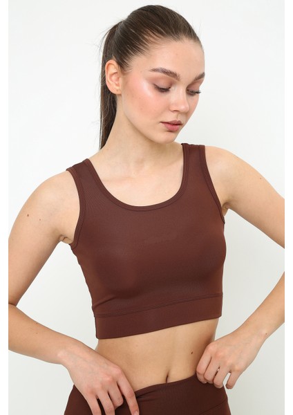 Askılı Body Crop Top Üst - Kahverengi fiyatları