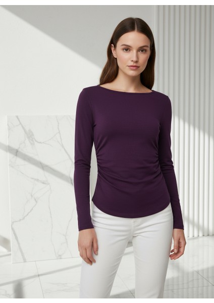 Beli Büzgülü Siyah Viskon Fit Bluz fiyatları