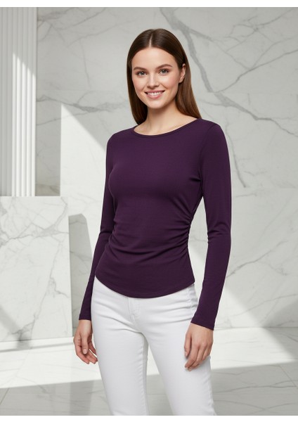 Beli Büzgülü Siyah Viskon Fit Bluz fırsatları