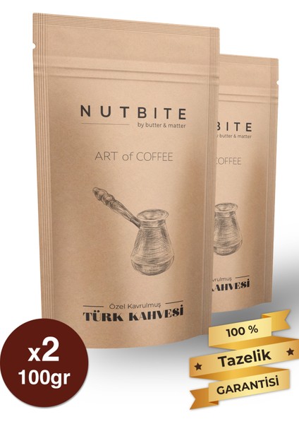 Premium Türk Kahvesi 200GR (2X100GR) - Özel Kavrulmuş - Art Of Coffee