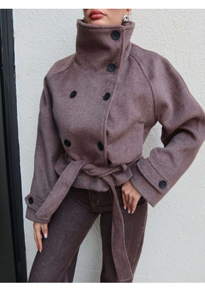 Dik Yaka Kısa Kaşe Kaban modelleri