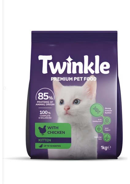 Tavuklu Yavru Kedi Maması 1 kg Kitten Gelişim Güçlü Bağışıklık Beyin Desteği