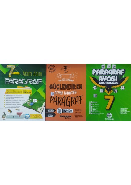 Ankara Yayıncılık+Av Yayıncılık+ Çanta Yayıncılık 7.sınıf Paragraf Soru Bankası