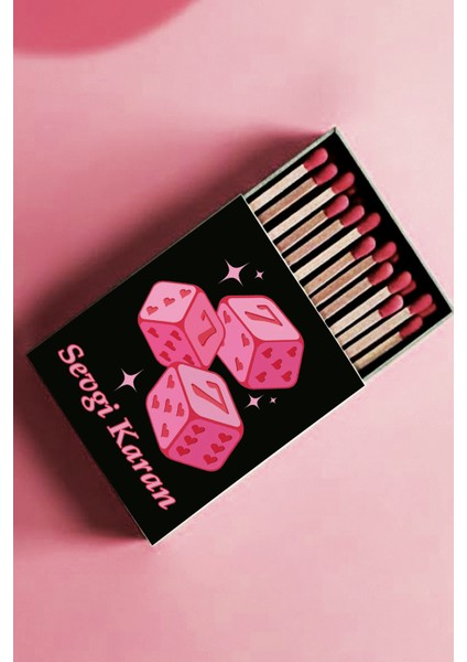 Kişiye Özel Isimli 777 Baskılı Hediyelik Tasarım Kibrit modelleri