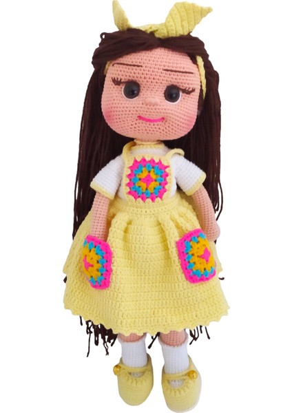 El Yapımı Sarı Elbiseli Türkan Bebek