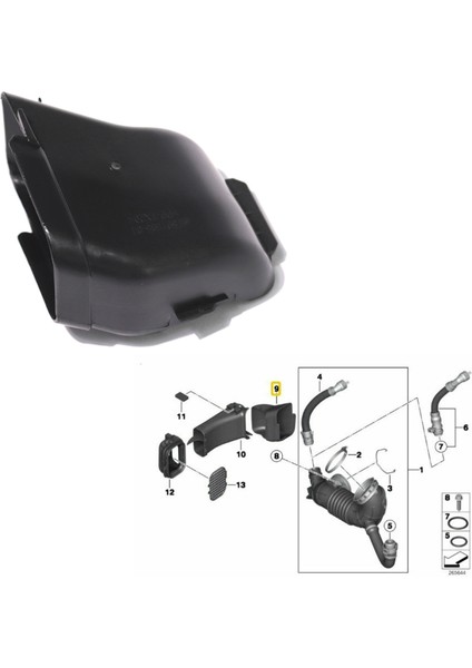 13717597585 Araç Motor Hava Hava Giriş Kanalı Arayüzü Bmw F20 F20 F21 F22 F30 F31 F34 Gt F32 F36 F33 (Yurt Dışından) fırsatları