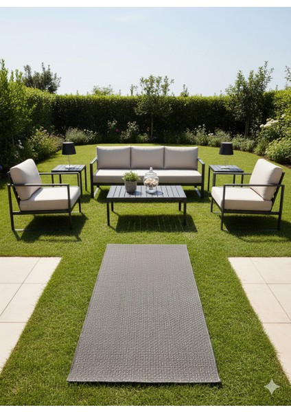 Fendy Kaymaz Taban Antre Hol Mutfak Balkon Bahçe ve Diğer Yaşam Alanları Için Jüt Sisal Halı