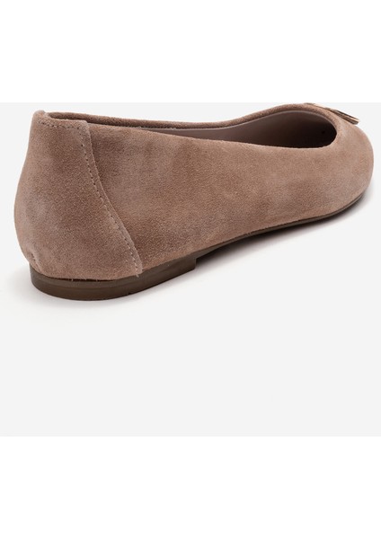 Kadın Sivri Burun Tokalı Babet Gerçek Süet Deri Zy 4050 Vizon fırsatları