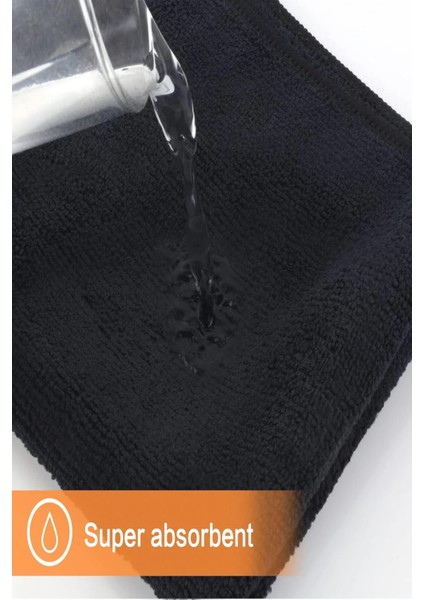 ( 3 Adet ) Özel Seri Siyah Renk Mikrofiber Genel Temizlik Bezi 40*40 cm fiyatları