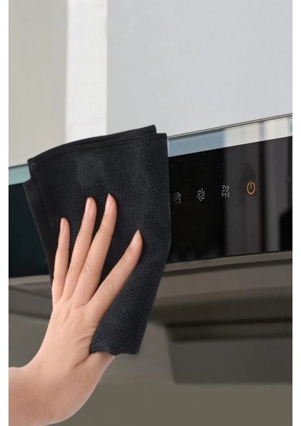 ( 3 Adet ) Özel Seri Siyah Renk Mikrofiber Genel Temizlik Bezi 40*40 cm modelleri