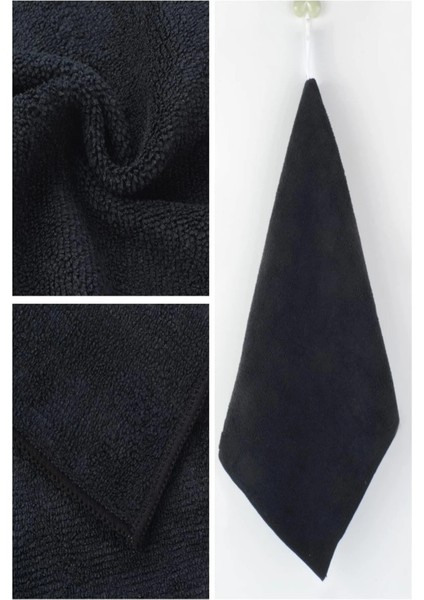 ( 3 Adet ) Özel Seri Siyah Renk Mikrofiber Genel Temizlik Bezi 40*40 cm fırsatları