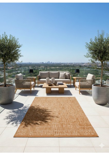 Fendy Kaymaz Taban Antre Hol Mutfak Balkon Bahçe ve Diğer Yaşam Alanları Için Jüt Sisal Halı