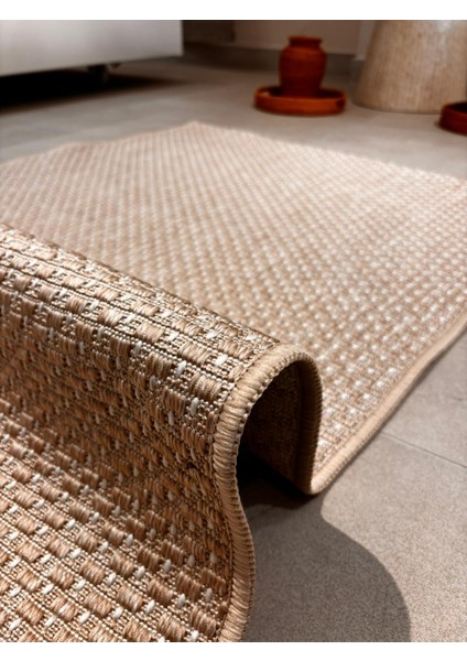 Fendy Kaymaz Taban Antre Hol Mutfak Balkon Bahçe ve Diğer Yaşam Alanları Için Jüt Sisal Halı