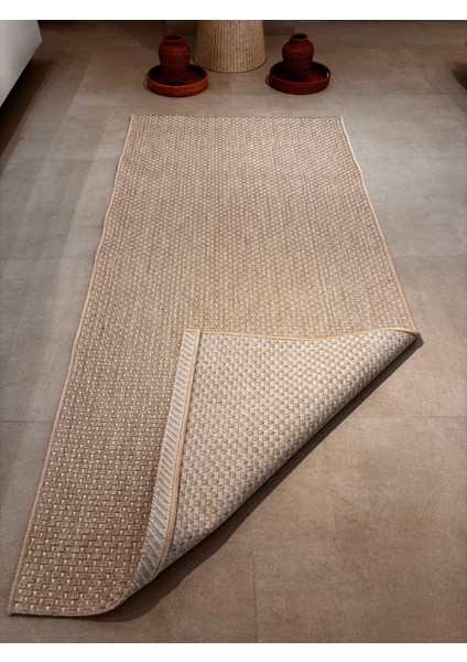 Fendy Kaymaz Taban Antre Hol Mutfak Balkon Bahçe ve Diğer Yaşam Alanları Için Jüt Sisal Halı