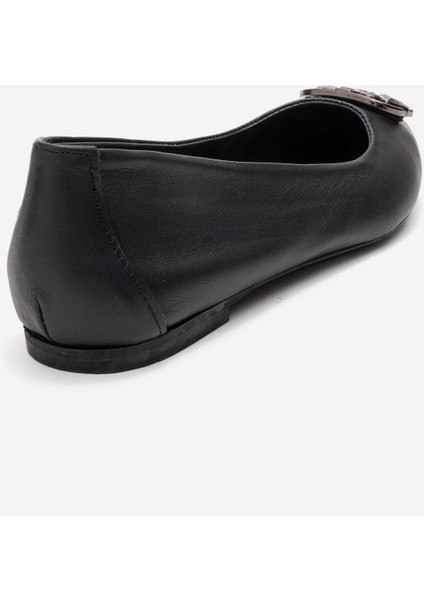 Kadın Sivri Burun Tokalı Babet Gerçek Deri Zy 4052 Siyah fırsatları