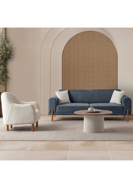 Mocha Plus Sırt Mekanizmalı Koltuk Takımı 3+3+1 Mavi fırsatları