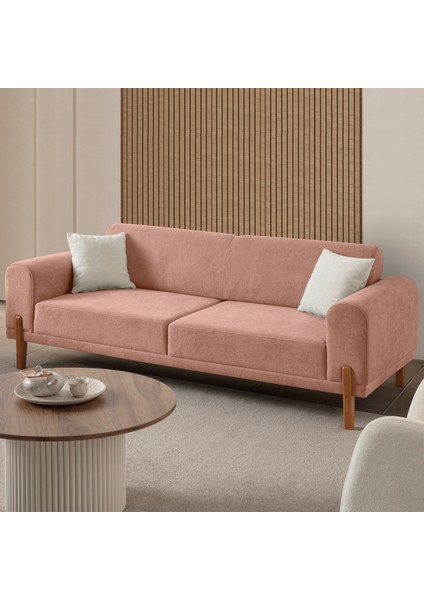 Mocha Plus Sırt Mekanizmalı Koltuk Takımı 3+1 Pembe fırsatları