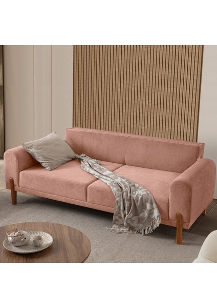 Mocha Plus Sırt Mekanizmalı Koltuk Takımı 3+1 Pembe