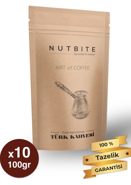 Premium Türk Kahvesi 1kg (10X100GR) - Özel Kavrulmuş - Art Of Coffee