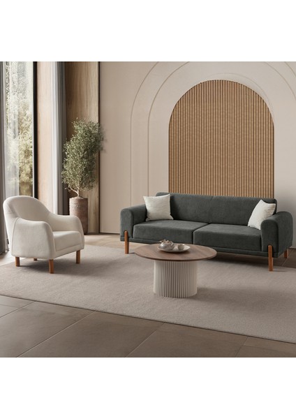 Mocha Plus Sırt Mekanizmalı Koltuk Takımı 3+1 Antrasit