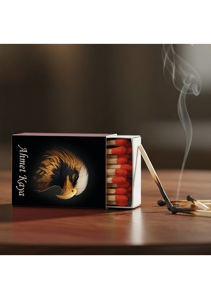 Kişiye Özel Isimli Kibrit Kartal Baskılı Hediyelik Tasarım Kibrit fiyatları