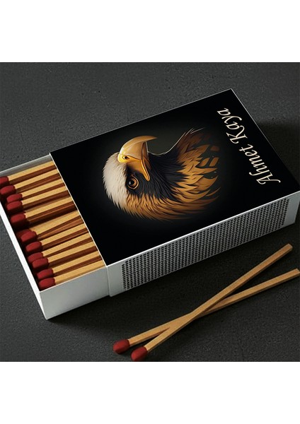 Kişiye Özel Isimli Kibrit Kartal Baskılı Hediyelik Tasarım Kibrit fırsatları