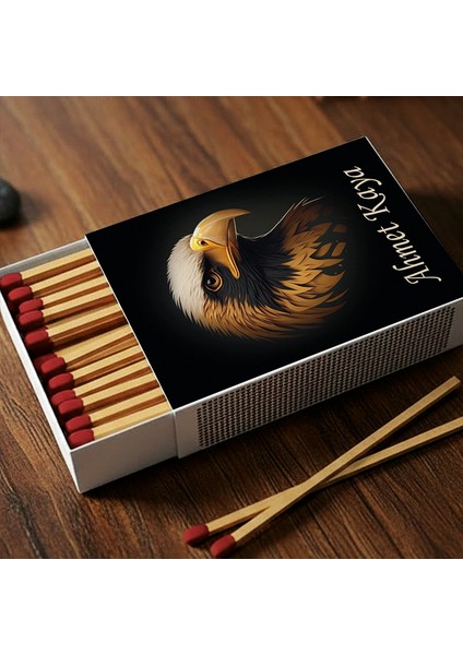 Kişiye Özel Isimli Kibrit Kartal Baskılı Hediyelik Tasarım Kibrit indirimleri