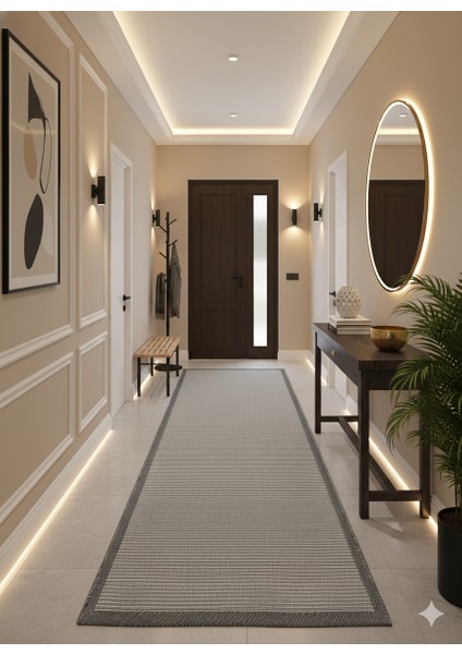 Fendy Kaymaz Taban Antre Hol Mutfak Balkon Bahçe ve Diğer Yaşam Alanları Için Jüt Sisal Halı indirimleri