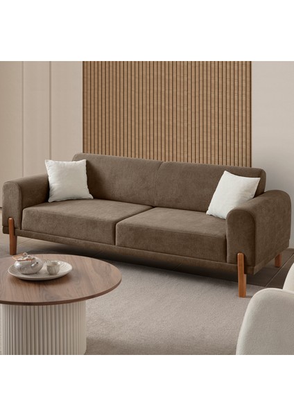Mocha Plus Sırt Mekanizmalı Koltuk Takımı 3+1 Kahverengi fırsatları