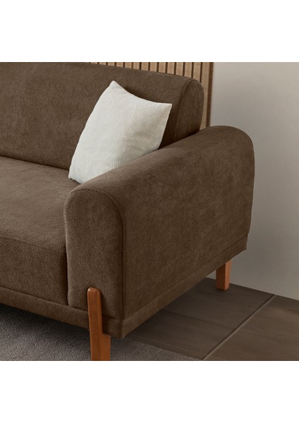 Mocha Plus Sırt Mekanizmalı Koltuk Takımı 3+1 Kahverengi