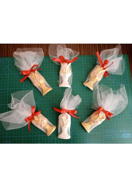 Lale ve Gül Şeklinde Üstü Arapça Yazılı 3 Adet Magnet