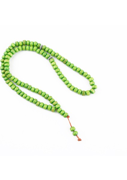 Ağaç Yeşil Habbe 99LUK Tekerlek Kesim 6.5X5MM Namaz Tesbihi