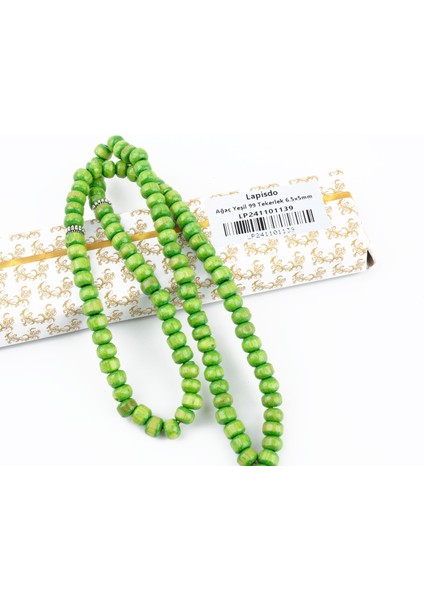 Ağaç Yeşil Habbe 99LUK Tekerlek Kesim 6.5X5MM Namaz Tesbihi indirimleri