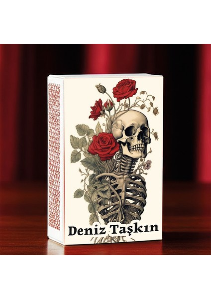 Kişiye Özel Isimli Kibrit Iskelet Kurukafa Baskılı Hediyelik Tasarım Kibrit