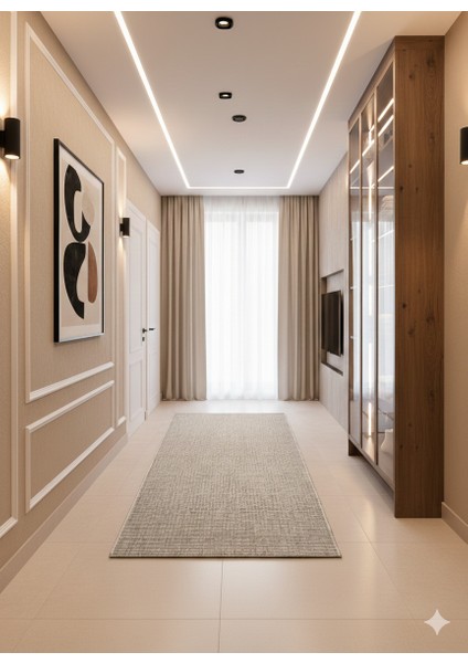 Fendy Kaymaz Taban Antre Hol Mutfak Balkon Bahçe ve Diğer Yaşam Alanları Için Jüt Sisal Halı modelleri