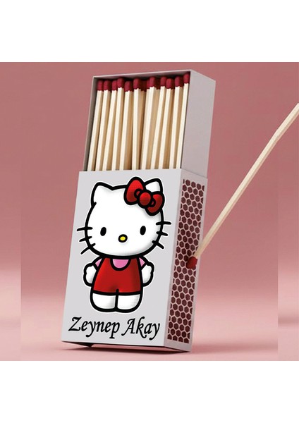 Kişiye Özel Isimli Kibrit Hello Kitty Baskılı Hediyelik Tasarım Kibrit modelleri