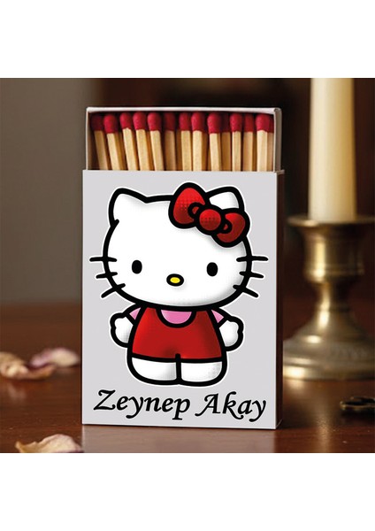 Kişiye Özel Isimli Kibrit Hello Kitty Baskılı Hediyelik Tasarım Kibrit indirimleri