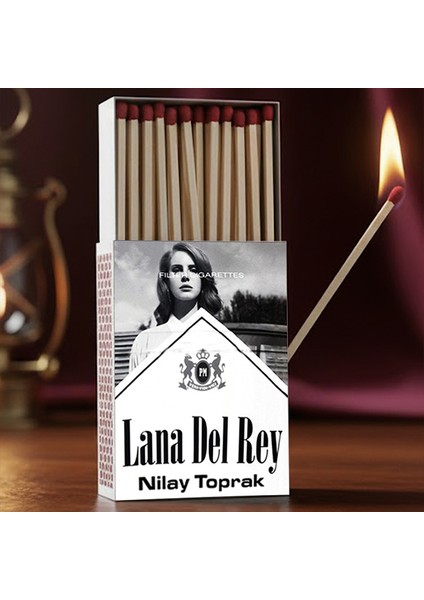 Kişiye Özel Isimli Kibrit Lana Del Rey Baskılı Hediyelik Tasarım Kibrit modelleri