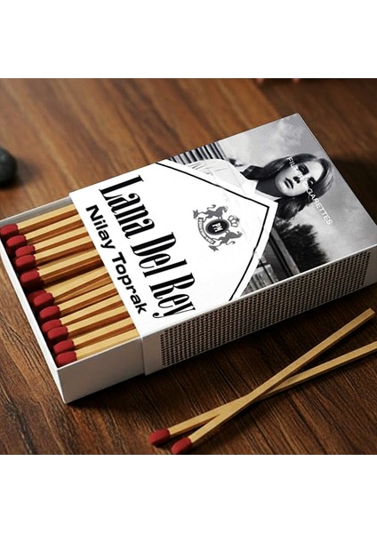 Kişiye Özel Isimli Kibrit Lana Del Rey Baskılı Hediyelik Tasarım Kibrit indirimleri