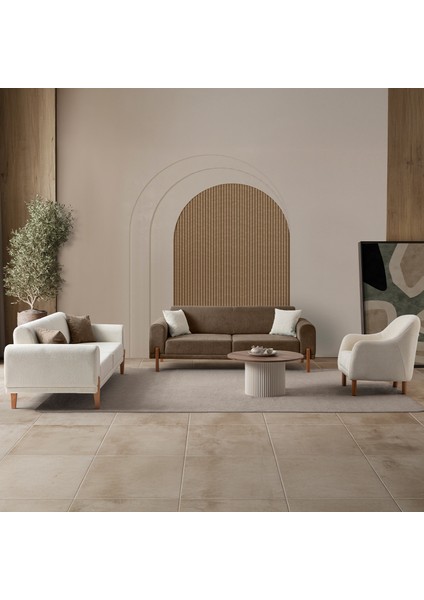 Mocha Plus Sırt Mekanizmalı Koltuk Takımı 3+3+1 Kahverengi fiyatları