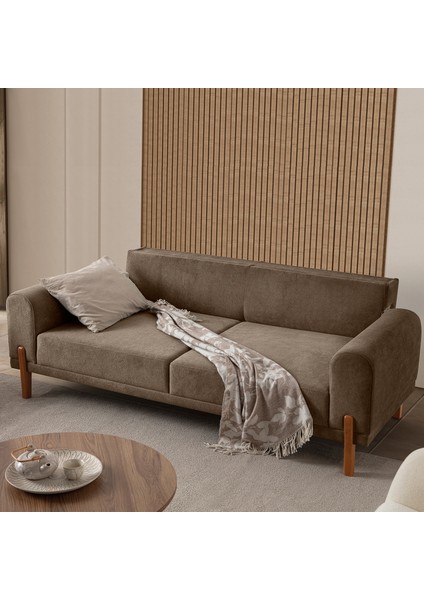 Mocha Plus Sırt Mekanizmalı Koltuk Takımı 3+3+1 Kahverengi