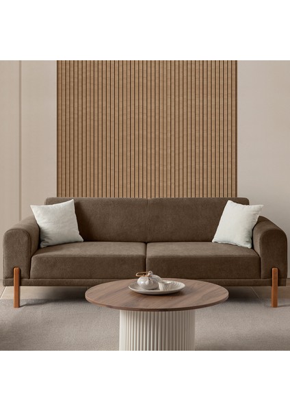 Mocha Plus Sırt Mekanizmalı Koltuk Takımı 3+3+1 Kahverengi