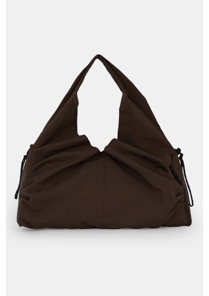 Icone Pliseli Fermuarlı Yoga Çantası, Fitness Çantası, Gym Heybe Görünümlü Pliseli Kahve Spor Çanta fiyatları