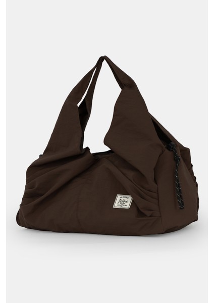 Icone Pliseli Fermuarlı Yoga Çantası, Fitness Çantası, Gym Heybe Görünümlü Pliseli Kahve Spor Çanta modelleri