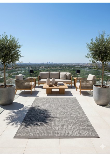 Fendy Kaymaz Taban Antre Hol Mutfak Balkon Bahçe ve Diğer Yaşam Alanları Için Jüt Sisal Halı