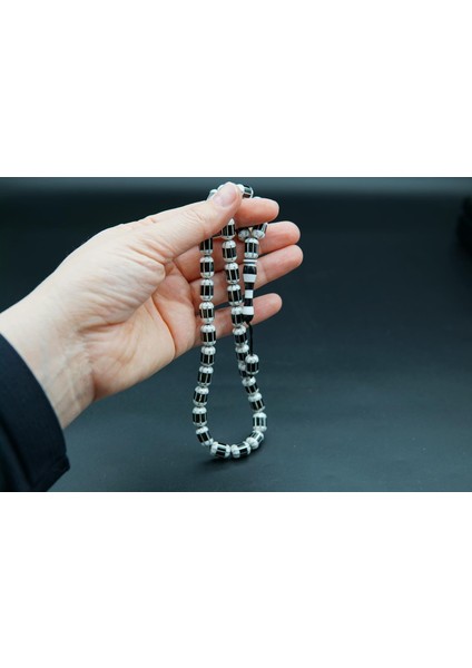 Siyah İnci Oltutaşı 8'li Yarma Oltu Taşı Tesbih SK000161 modelleri