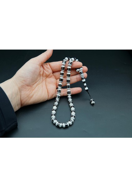 Siyah İnci Oltutaşı 8'li Yarma Oltu Taşı Tesbih SK000161 indirimleri