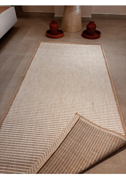 Fendy Kaymaz Taban Antre Hol Mutfak Balkon Bahçe ve Diğer Yaşam Alanları Için Jüt Sisal Halı